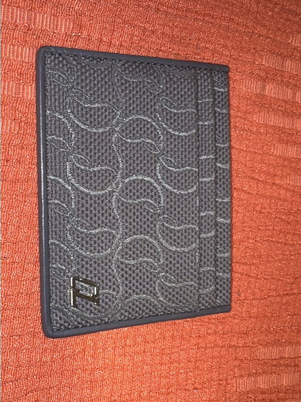 Christian Louboutin Gray Textured Card Holder